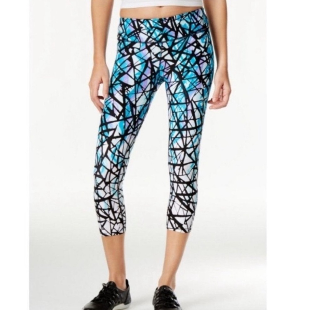 Calvin Klein Leggings Performance Dry 90s Blue Purple Exercise Workout Small